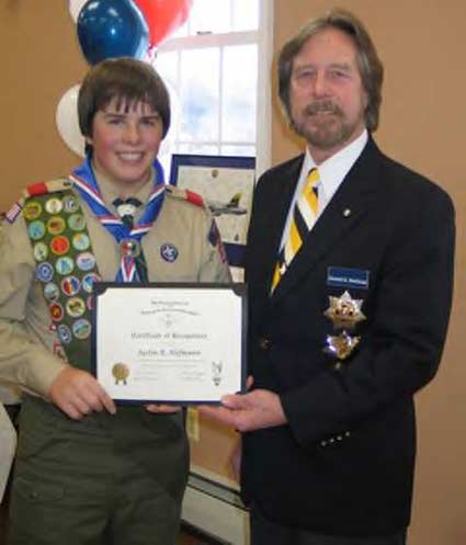Certificate of Recognition awarded to Justin R. Hofman